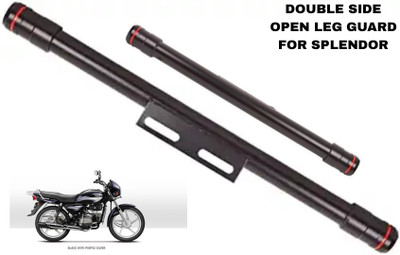 SHOWRIDE Bike Single Rod Leg Guard Black for Hero Splendo Bike Crash Guard(Universal For Bike)