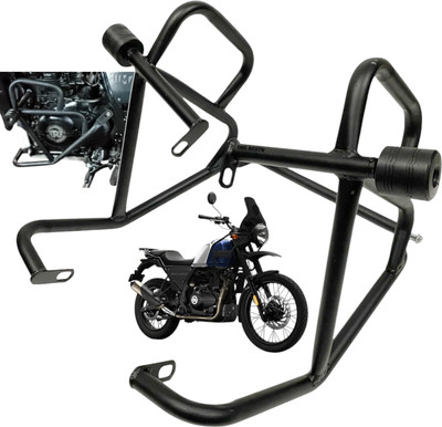 Dhe Best Bike Heavy Quality Metal Crash Guard with Slider for Himalayan BS4 2015-2023(Royal Enfield)