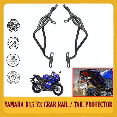 DAZZRIDE Double Coating Quality Yamaha R15 V3 Grab Rail / Tail Protector Bike Crash Guard(Yamaha)