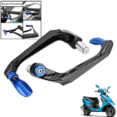 Generox Handlebar Brake Clutch Lever Hand Guard Protector GXcarbonLGBLUE242 Bike Crash Guard(TVS)