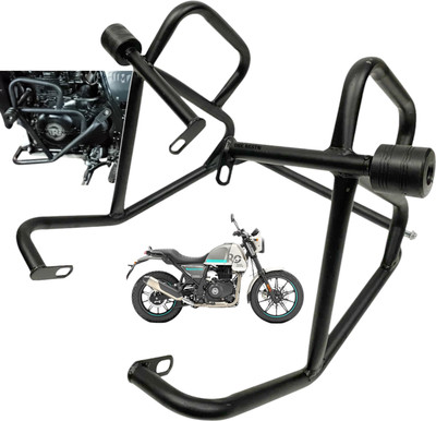 Dhe Best Bike Stylist Metal Crash Guard With 4 Slider for RE Scram 440(Royal Enfield)
