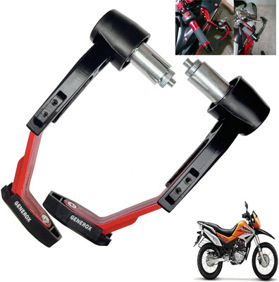 Generox Handle Protector Lever Guard for All Bike REDnBLACK_142 Bike Crash Guard(Hero)