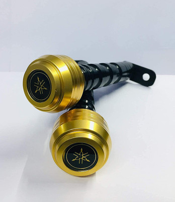 VermsBikers R15v3/MT15 slider Golden+Bike Led Running Indicator for all Bikes 2pc(Yellow) Bike Crash Guard(Yamaha)