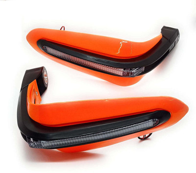 bsddp Universal Motorcycle Handguard With Yellow Light Red Body Bike Crash Guard(Universal For Bike)
