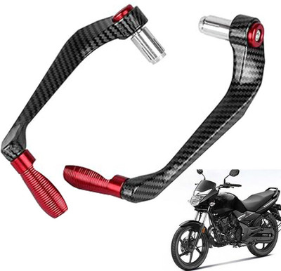Generox Carbon Fiber Protective Lever Guard (RED) for All Bike Bike Crash Guard(Honda)