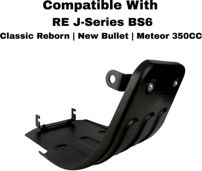 EAZ Black Aluminium Sump Guard for RE Reborn,Meteor,New Bullet 350 (J-Series BS6) Bike Engine Guard(Royal Enfield)