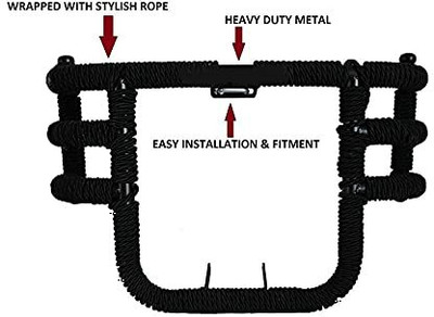 Seflipo 3 Rod Rope Leg Guard For Thunderbird, Classic, Electra & Standard (Direct Fit) Bike Crash Guard Rope(Royal Enfield)