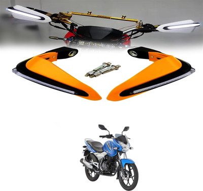 XZRTZ Handguard Handlebar Protector Handguard Turn Orange ForDiscover 125 DTS-i Bike Crash Guard(Bajaj)
