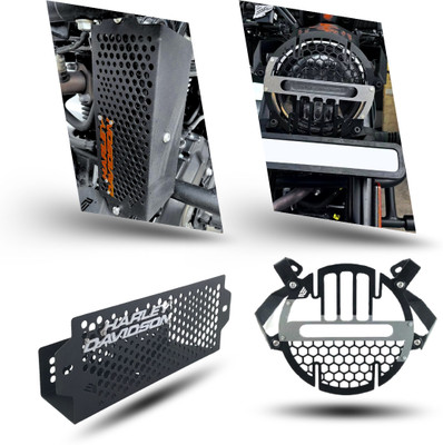 PHANTOM High Grade Premium Protection For X440 Headlight Grill & White Bike Radiator Guard(Harley Davidson)