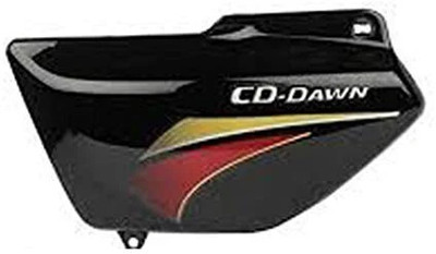TAWAE ENTREPRISE Side Panel For CD Dawn (Black-Red) Bike Crash Guard(Indian)