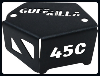 HIMOTORS Front Guard Disc Oil Container Black for RE Guerrilla 450 cc ( black)-A Bike Crash Guard(Royal Enfield)