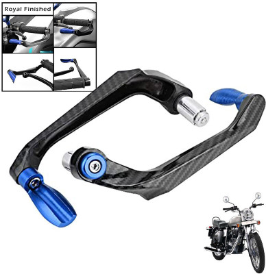 Generox Handlebar Brake Clutch Lever Hand Guard Protector GXcarbonLGBLUE099 Bike Crash Guard(Royal Enfield)