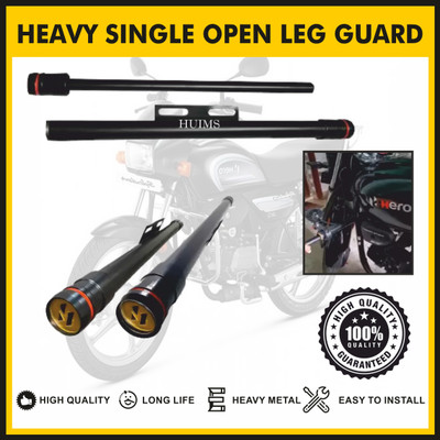 Huims STYLISH HEAVY SINGLE ROD OPEN LEG GUARD FOR SPLENDOR Bike Crash Guard(Hero, Universal For Bike)