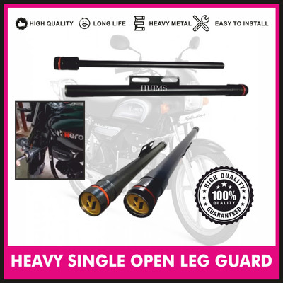 Huims Heavy Single side Open Rod Leg Guard for Splendor/Splendor Plus/Splendor PRO Bike Crash Guard(Hero, Universal For Bike)