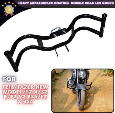 SRPHERE A3 HEAVY METAL DOUBLE ROD LEG GUARD FOR YAHAMA FZ Bike Crash Guard(Yamaha)