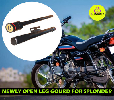 AXWee STYLISH HEAVY SINGLE ROD OPEN LEG GUARD FOR SPLENDOR Bike Crash Guard(Hero)