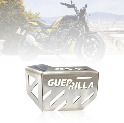 BRXR Front Disc Brake Fluid Reservoir Oil Container Guard Compatible With Gurilla 450 Bike Crash Guard(Royal Enfield)