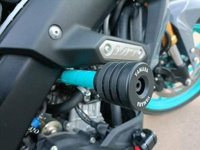 MOXZILLA MT15 Cyan Frame Slider Heavy Bike Crash Guard(Yamaha)