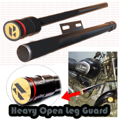 AXWee HEAVY SINGLE ROD OPEN LEG GUARD FOR SPLENDOR Bike Crash Guard(Hero)
