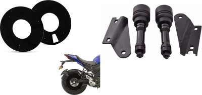 acube mart RS 200 frame slider with brackets with WHEEL DISC cover for 17inch wheel Bike Crash Guard(Bajaj)