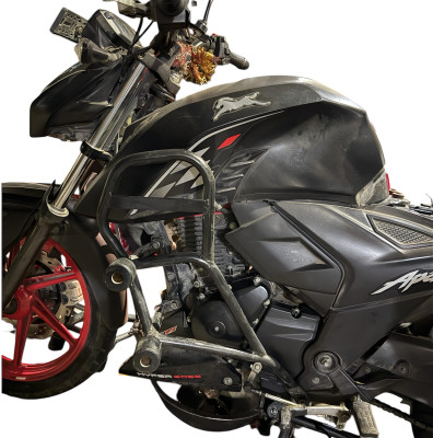 Shriragunath Heavy. Quality Metal Crash Guard with 4 Pcs Slider for TVS Apache RTR 160 4V BS6(TVS)