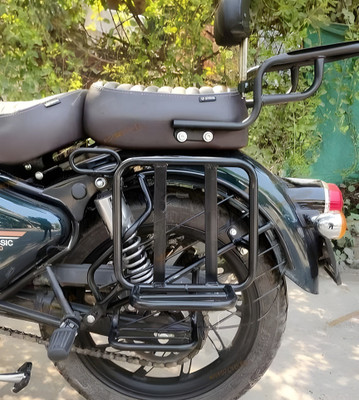 ZAMPONICS Customize Side Saddle Stay Black for - RE Reborn Classic 350 Bike Crash Guard(Royal Enfield)