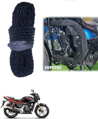 SRPHERE Bike Crash Guard Black Rope 12 Meter Long For Xtreme(Universal For Bike)