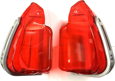 MIKANIX Universal Red Hand Guard Brake / Clutch Lever Guard Protector / Wind Deflectors Handlebar Hand Guard(Universal For Bike)
