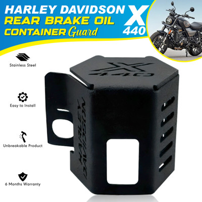 OBEROI'S TRADERS Harley X440 Stainless Steel Rear Brake Oil Container Guard | Fluid Reservoir Cap Bike Crash Guard(Harley Davidson)