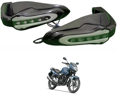 PRTEK Bike Handguards with LED Light, Blue & Yellow Running Turn Signal for GS 150R Handlebar Hand Guard(Suzuki)