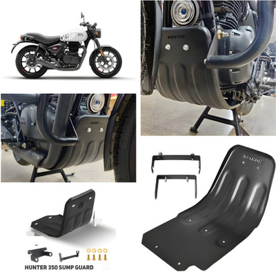 RS ACESSORIES HUB BEST Metal Premium Heavy Quality Engine Guard,Sump Guard for RE Hun.ter 350 cc Bike Crash Guard(Royal Enfield)