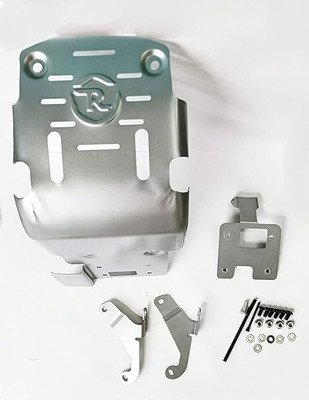 Bigbird Bike Sump Guard/Engine Plate with R Printed Logo Standard Old Model Bike Crash Guard(Royal Enfield)