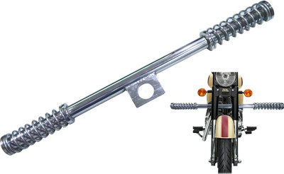 Pepstter Spring Single Leg Crash Bar Round Rod Chrome for Royal Enfield Bike Crash Guard(Royal Enfield)