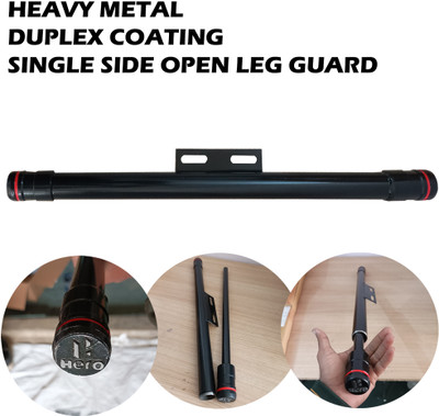 Znee Smart HEAVY METAL DUPLEX COATING SINGLE SIDE OPEN LEG GUARD FOR UNIVERSAL FOR BIKE Bike Crash Guard(Hero)