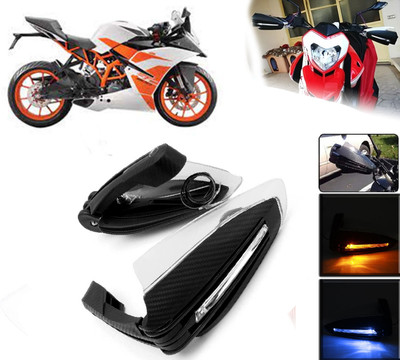 AUTO PEARL Folding Protector Proguard with Led Brake Clutch Lever Black Protector Guard Bike Crash Guard(KTM)