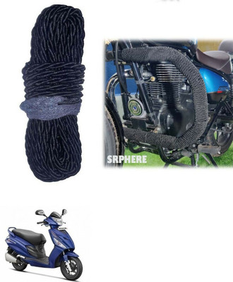 SRPHERE Bike Crash Guard Black Rope 12 Meter Long For Maestro(Universal For Bike)
