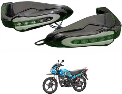 PRTEK Bike Handguards with LED Light, Blue & Yellow Running Turn Signal for Pantero Handlebar Hand Guard(Mahindra)