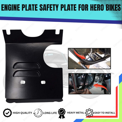 ENEMYT ENG4 GOOD QUALITY ENGINE PLATE SAFETY PLATE FOR HERO BIKES Bike Engine Guard(Hero)