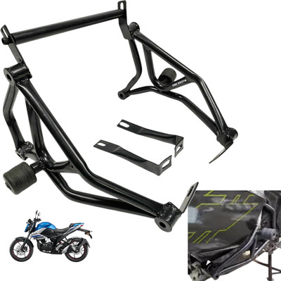 Dhe Best Bike Metal Leg guard / Crash Guard With Frame Slider for Suzuki Gixxer 150cc(Suzuki)