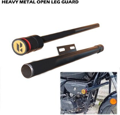 AutoGnix STYLISH HEAVY SINGLE ROD OPEN LEG GUARD FOR Bike Crash Guard(Hero, Universal For Bike)