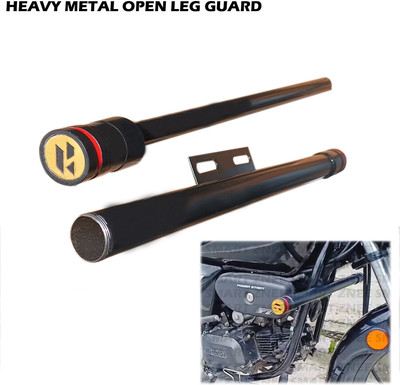 Qiisx STYLISH HEAVY SINGLE ROD OPEN LEG GUARD FOR Bike Crash Guard(Universal For Bike)