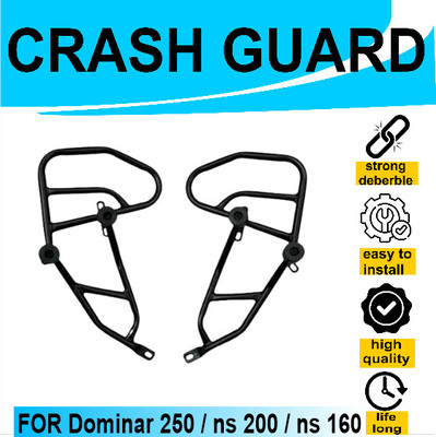 ASRYD Heavy Quality Metal Crash Guard with Slider Compatible for Bajaj Dominar 250/400(Bajaj)