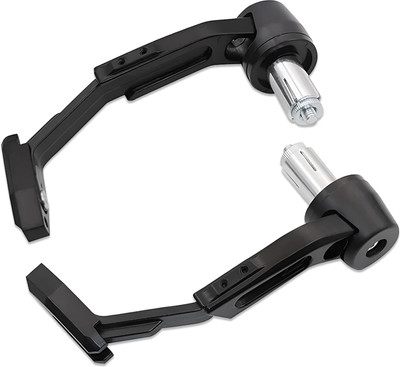 OBEROI'S TRADERS CNC Aluminium Bike Brake Clutch Lever Guard | Handle Bar End Protector | White Handlebar Hand Guard(Universal For Bike)