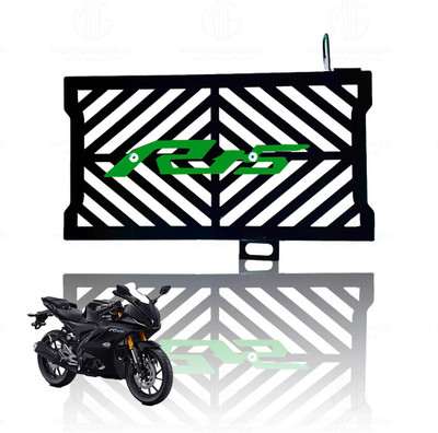 Moto Genius Durable Metal Radiator Guard for R15 V4 Essential Motorcycle Protection (Green) Bike Radiator Guard(Yamaha)