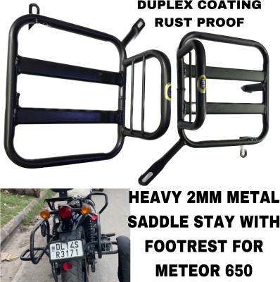 Aklin Boky SADDLE STAY WITH FOOTREST METEOR650 Bike Crash Guard(Royal Enfield)