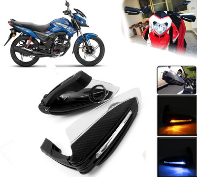 AUTO PEARL Folding Protector Proguard with Led Brake Clutch Lever Black Protector Guard Bike Crash Guard(Honda)