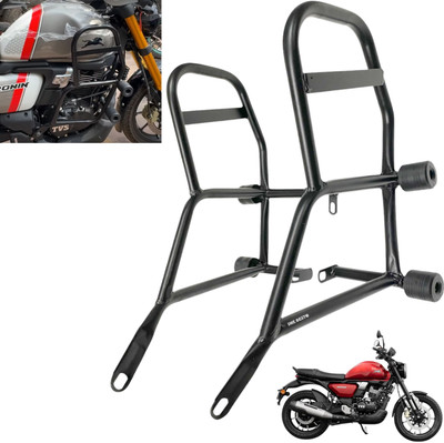 Dhe Best Bike Heavy Quality Metal Crash Guard with 4 Slider Frame Support for TVS Ronin