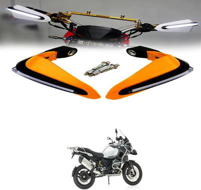 XZRTZ Handguard Handlebar Protector Handguard Turn Orange For500 Bike Crash Guard(Royal Enfield)