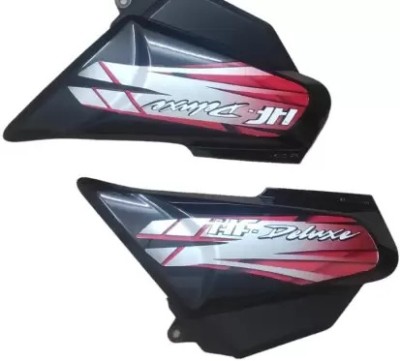 THE ONE CUSTOM Side Panel Suitable For Bike HF Deluxe NEW MODEL Black With Red Sticker Bike Crash Guard(Hero)