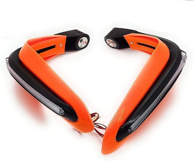 Shreeji Accessorie Universal Motorcycle Handguards with Led Light - Wind Guard Handlebar Hand Guard(Universal For Bike)